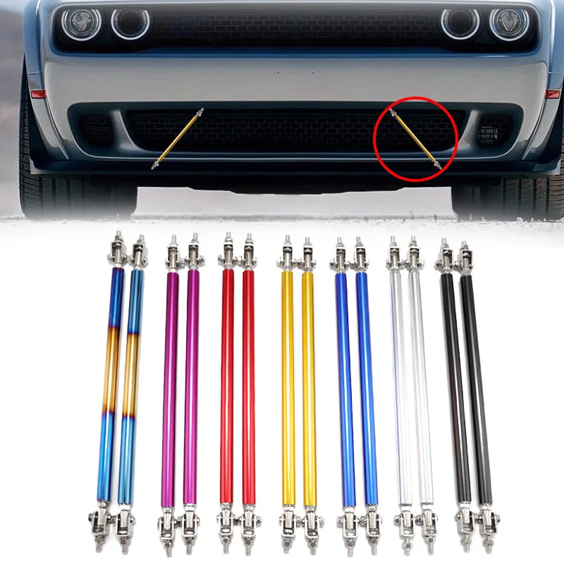 

2psc Universal Car Splitter Rods Racing Adjustable Front Rear Bumper Lip Support Strut Brace Tie Pull Bar Kit 150/200mm
