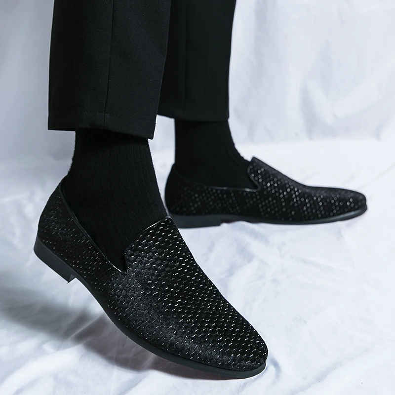 mens black glitter dress shoes Black Rhinestone Loafers​ | Sparkly Flair