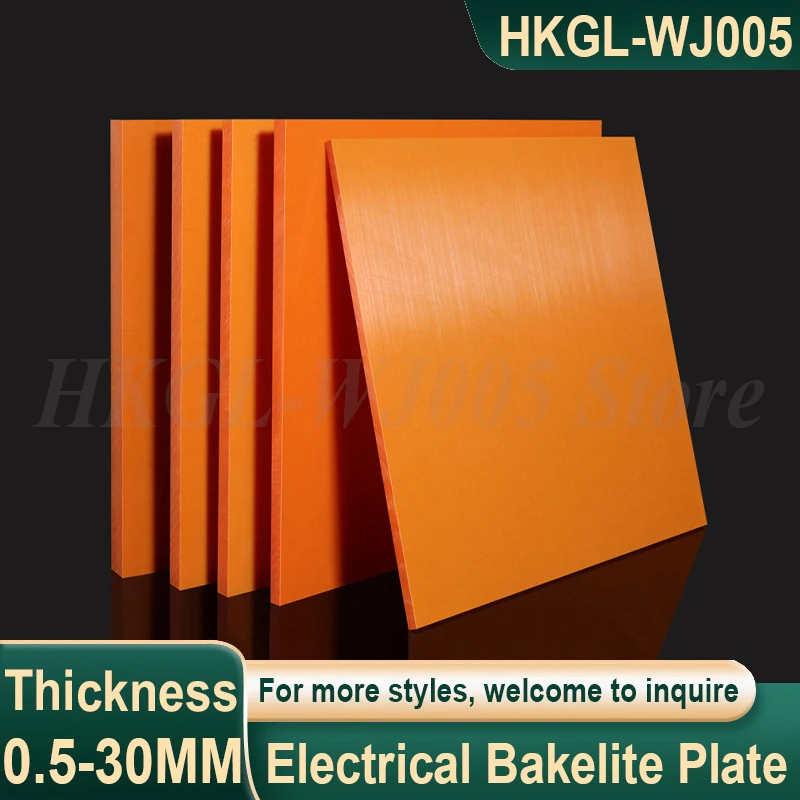 

Thick 0.5-30mm Orange Red Electrical Bakelite Plate Insulated Board Insulation Phenolic Resin Sheet High Temperature Resistance
