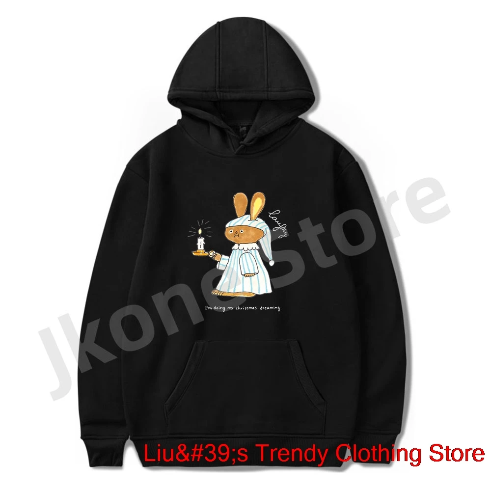 Laufey Christmas Bunny Hoodies Bewitched Tour Merch Women Men Fashion Casual Long Sleeve Sweatshirts Top