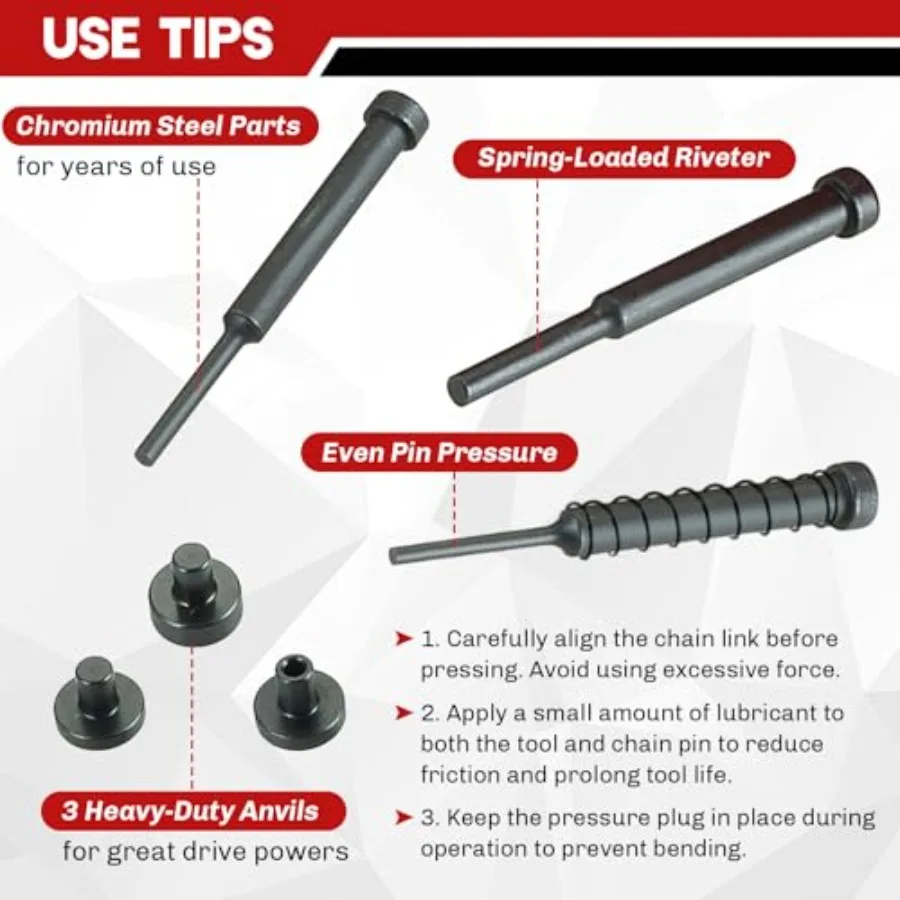 دراجة نارية سلسلة قواطع عدة 13 قطعة سلسلة قواطع برشام القاطع سلسلة ربط القاطع أداة إزالة الصواميل سلسلة القاطع ومجموعة المبرشم ل M