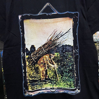 Led Zeppelin Zeppelin Airship Band Short Sleeve T-Shirt Rock Metal Casual T-shirts for Men and Women in Summer