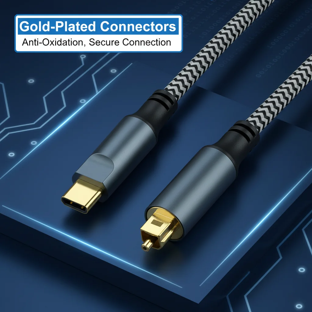 1.2m 1.8m 3m 4.5m USB-C Male to TOSLINK Fiber Optic Male Supports Digital Audio Output In USB-C Devices SPDIF