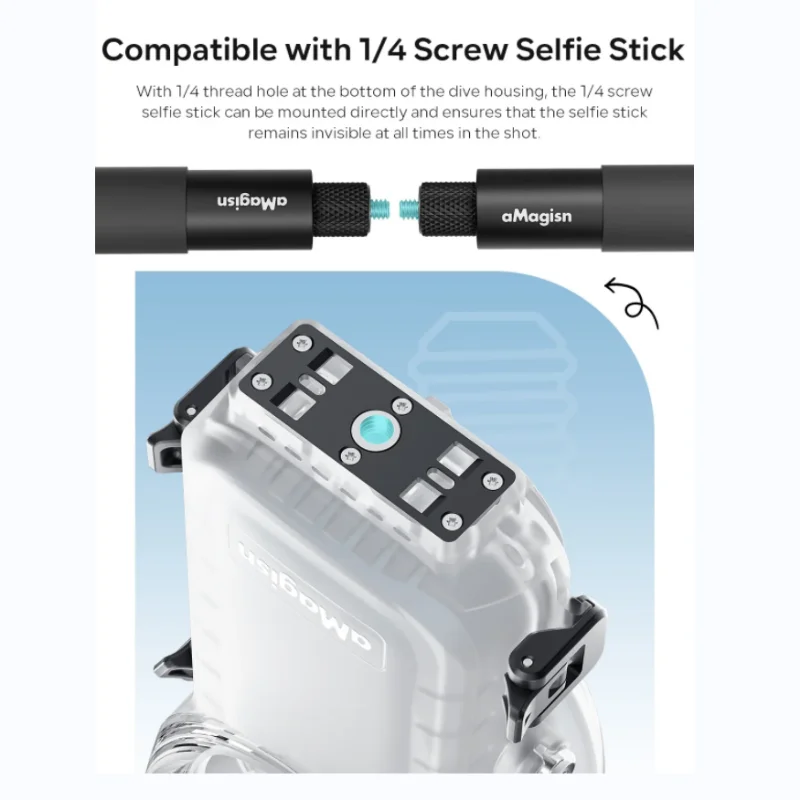 Чехол для дайвинга aMagisn для Insta360 X4, водонепроницаемый чехол для корпуса, невидимый чехол для дайвинга, корпус для подводного плавания 50 м для Insta 360 X4