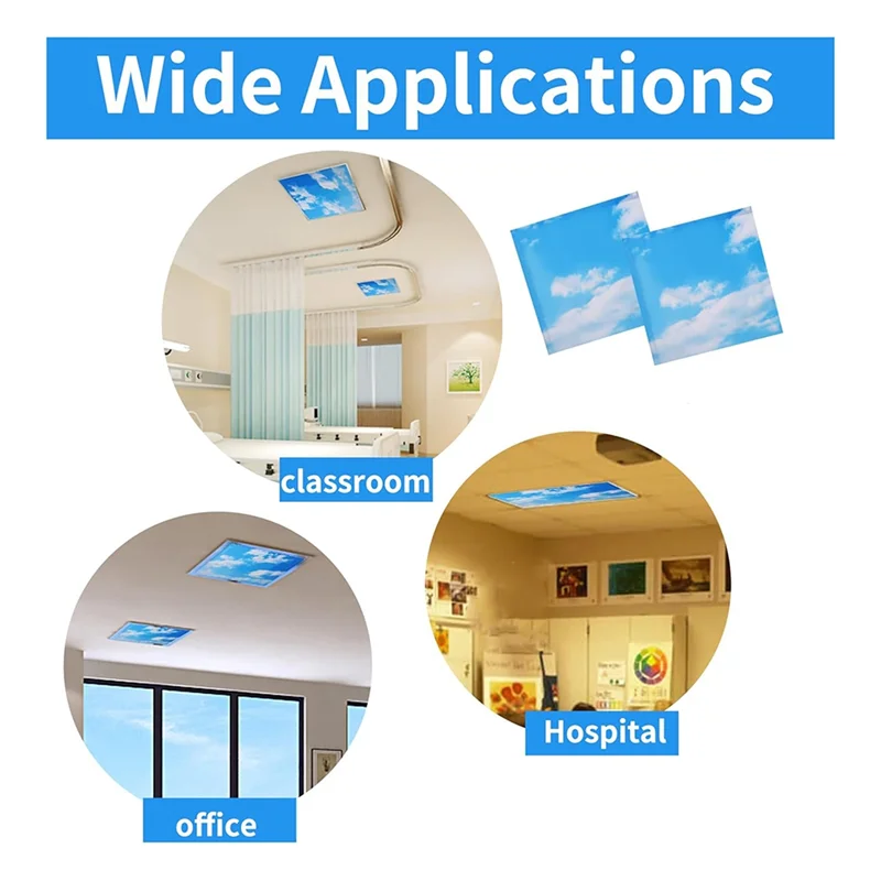 4 Buah Penutup Lampu Neon, Penutup Lampu untuk Lampu Langit-langit Kelas, Filter Lampu Magnetik untuk Office-BAAQ