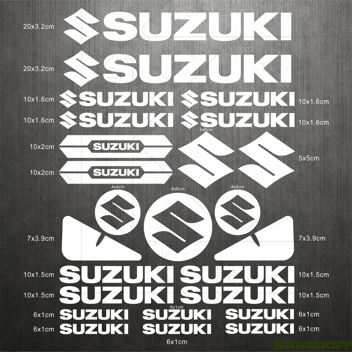 ملصقات سوزوكي شعار دراجة نارية الشارات