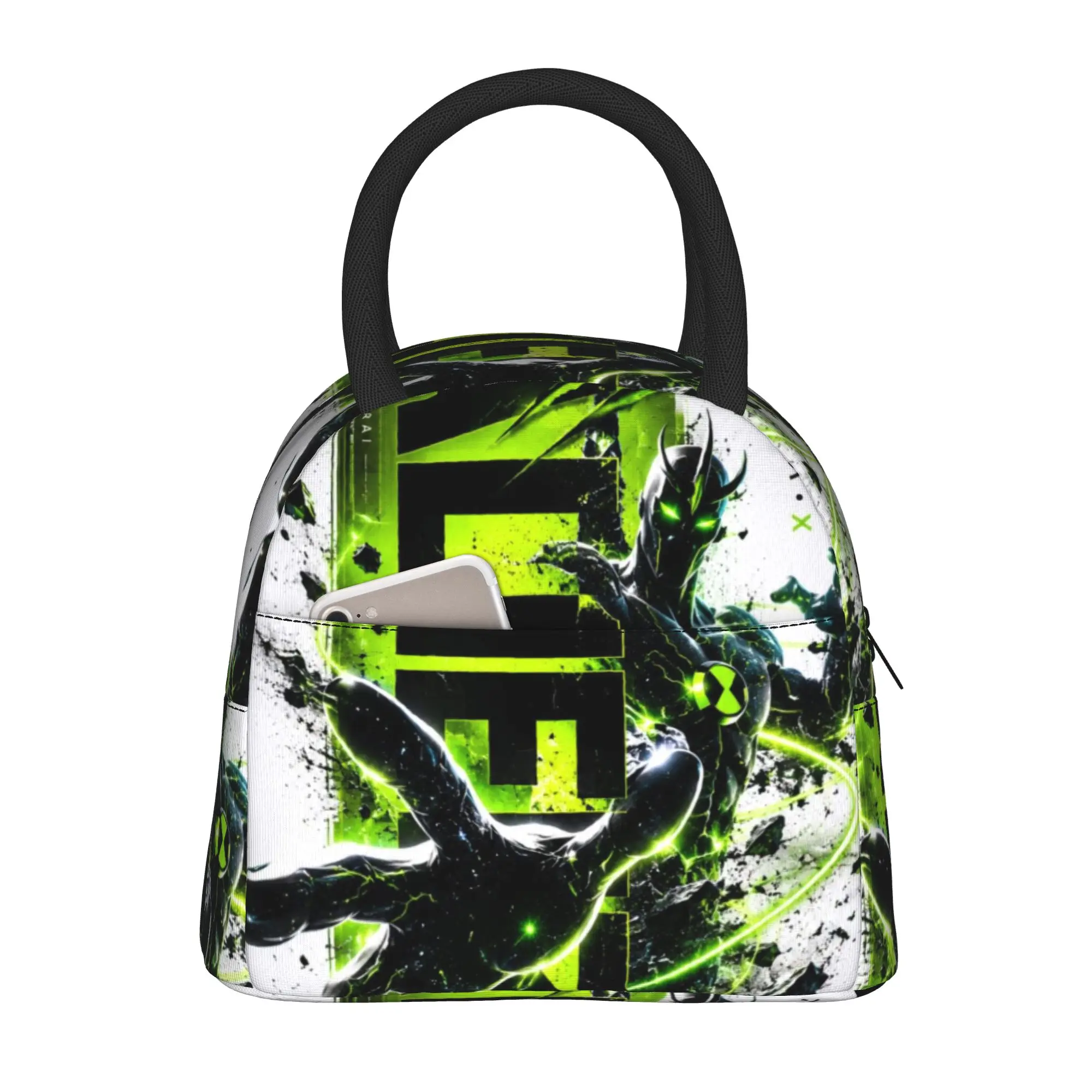 Back to school season Ben 10 Food Bag Ben10 Alien X Stylized Poster Large Capacity Fashionable Personalised Leakproof Lunch Bag