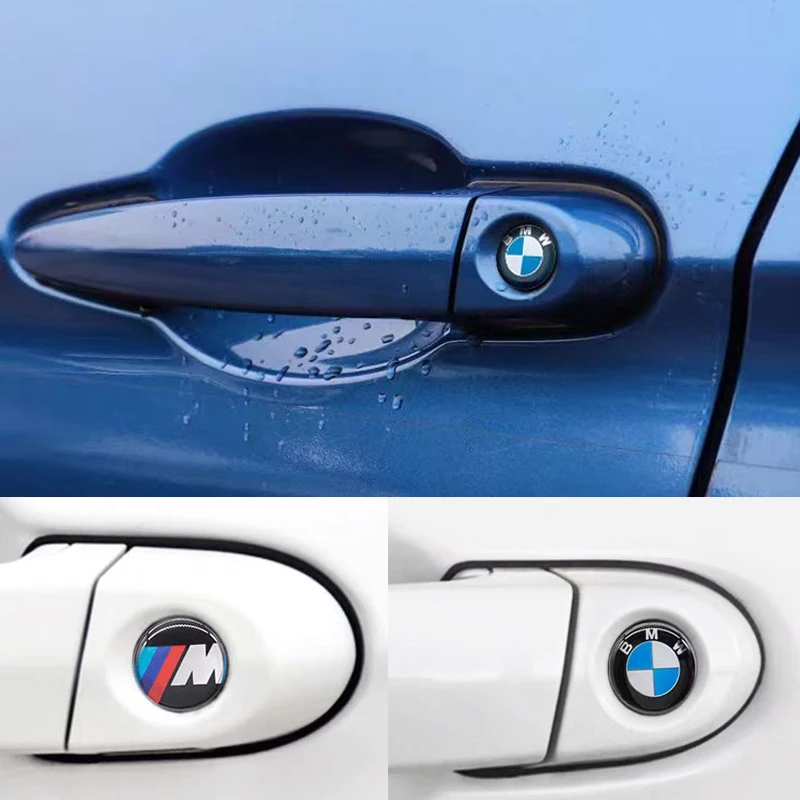 2Pcs Car styling Lock Keyhole Stickers Decoration Protection For BMW M Power Performance F10 F31 E36 E39 E87 E90 X3 X5