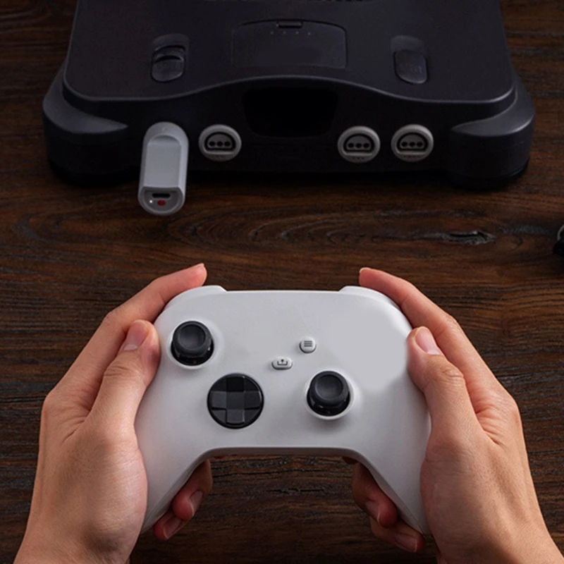 N64 Signals Receiver with Original Controller Port Support & Vibration Memory Card Functions ABS for Wireless Gaming 896C view 3