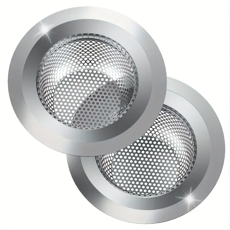 2/1Pcs Kitchen Sink Filter Stainless Steel Mesh Drain Stopper Sewer Mesh Strainers Bathroom Sink Strainer Drain Hole Filter Trap