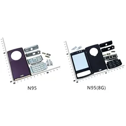 Cubierta de la carcasa del teléfono para Nokia N95 funda del teléfono móvil N95 8G funda teclado batería trasera placa frontal cubierta del marco