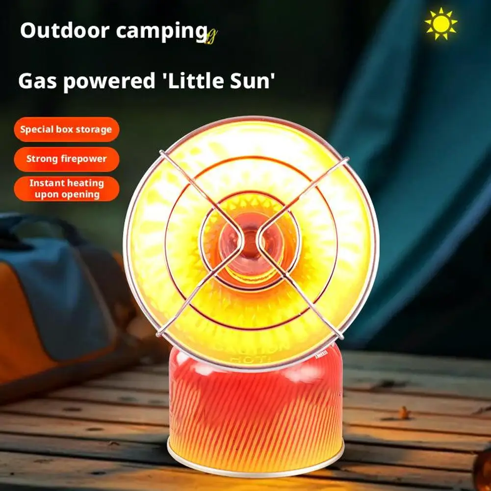 Portable Propane Heater with Protective Mesh Mini Camping Heater Stainless Steel Safe Tent Heater Gas Heater for Camping Outdoor