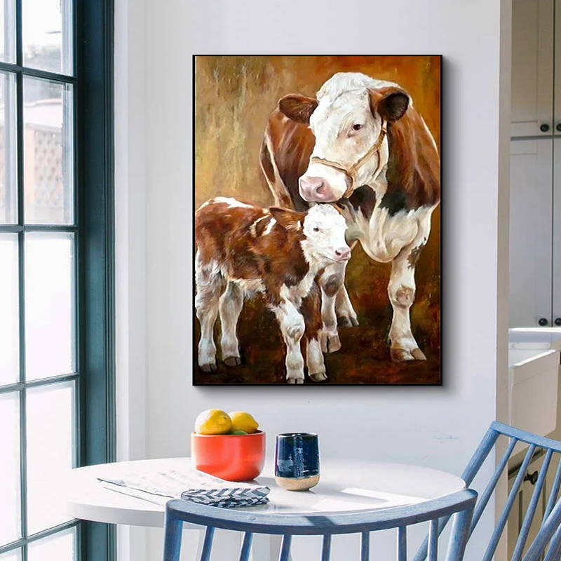 YOUQU Cow 5d Diamond Painting Animal Embroidery Art Diamond Mosaic Cross Stitch Kit Painting By Numbers Diy Kit for Adults