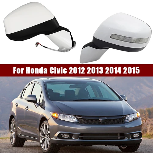 3/5 pines para Honda Civic 9th FB2/FB3 2012 2013 2014 2015 conjunto de espejo retrovisor lateral de coche Auto 3 pines eléctrico ajustable LED de 5 pines
