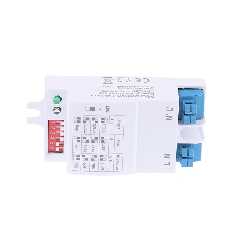 1/2 шт. многорегулируемый микроволновый радарный сенсорный переключатель 5,8 ГГц, светодиодный модуль обнаружения движения