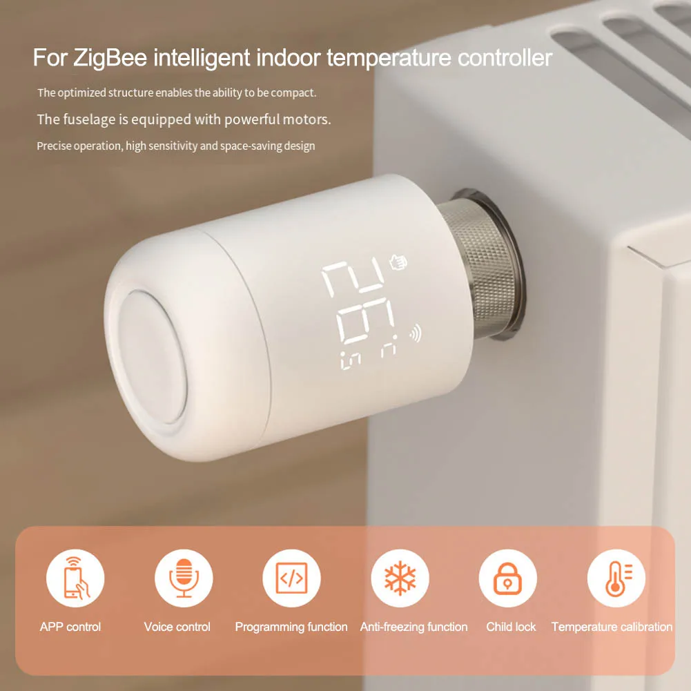 Programmable For ZigBee Radiator Thermostat with 7 Day Weekly Schedule and Compatibility for Smart Life and Apps Control