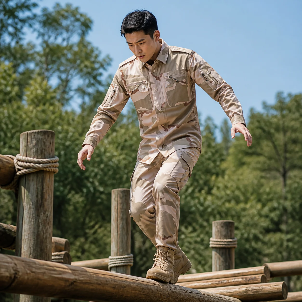 Men's Set Spring and Autumn New Outdoor Work Clothes Wear-resistant and Anti Fouling Camouflage Labor Protective Clothing