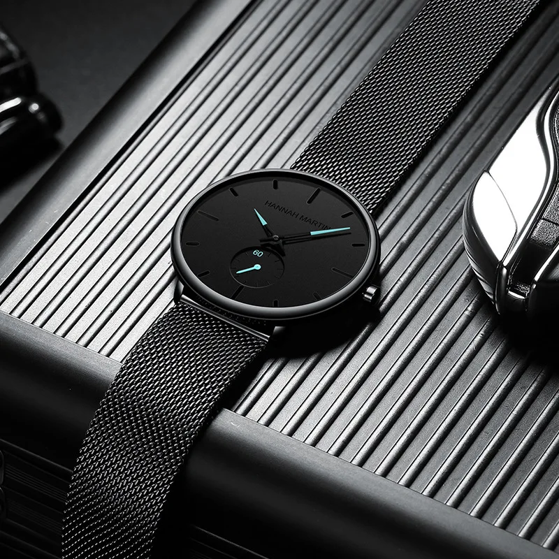 ساعة كوارتز مقاومة للماء للرجال – أزياء الطلاب مع ثواني صغيرة