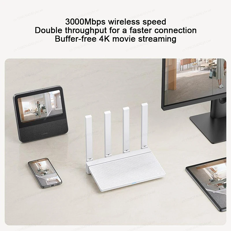 XIAOMI Router AX3000T，2.4GHz 5GHz WiFi 6，Dual WAN Port Access LAN LED NFC Connect，Home Office Gaming，Support MIHOME APP