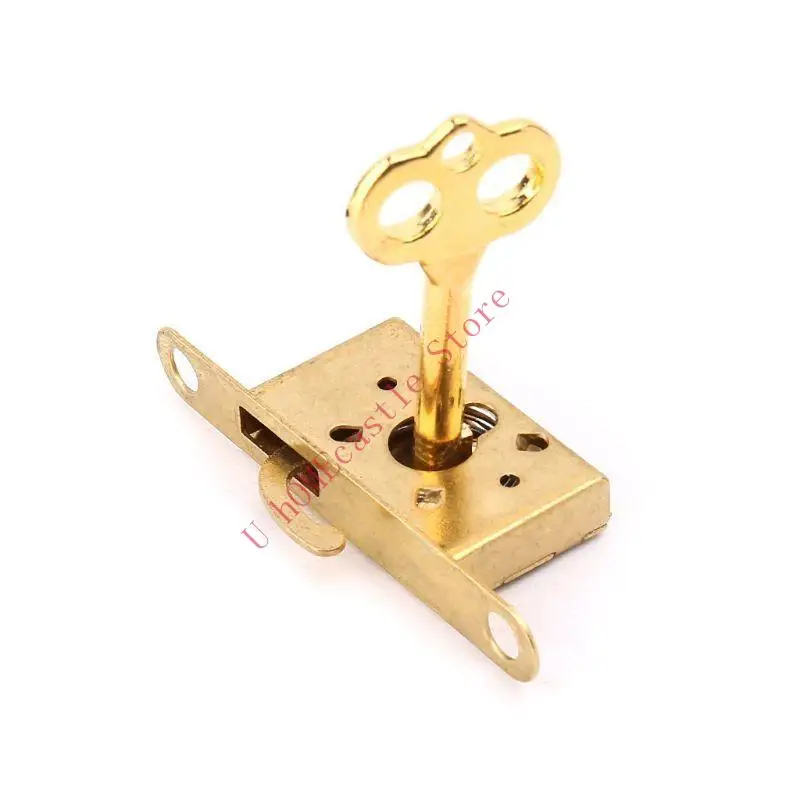 63HF Vintage Drawer Lock With for Key Antique Small Box Cabinet Door Locks Furniture