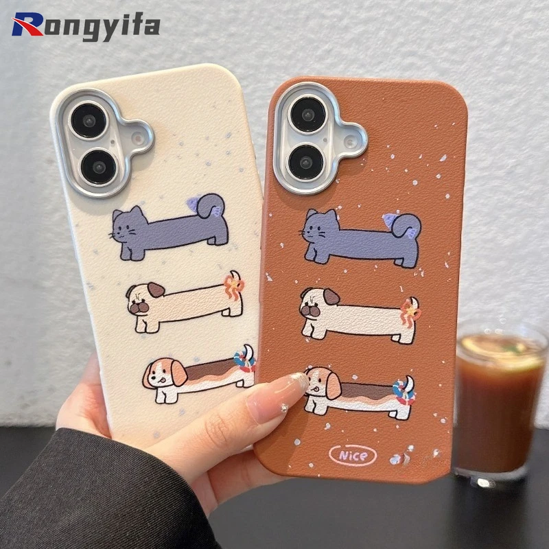 For Samsung Galaxy A71 A51 M40s A31 A21s A50s A30s A20s A10s M01s A11 Note 20 Ultra Phone Case Cute Bow Tie Dog Leather Cover