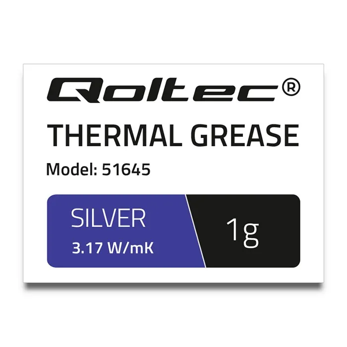 Qoltec Koelpasta 3.17 W/m-K | 1G | Zilver