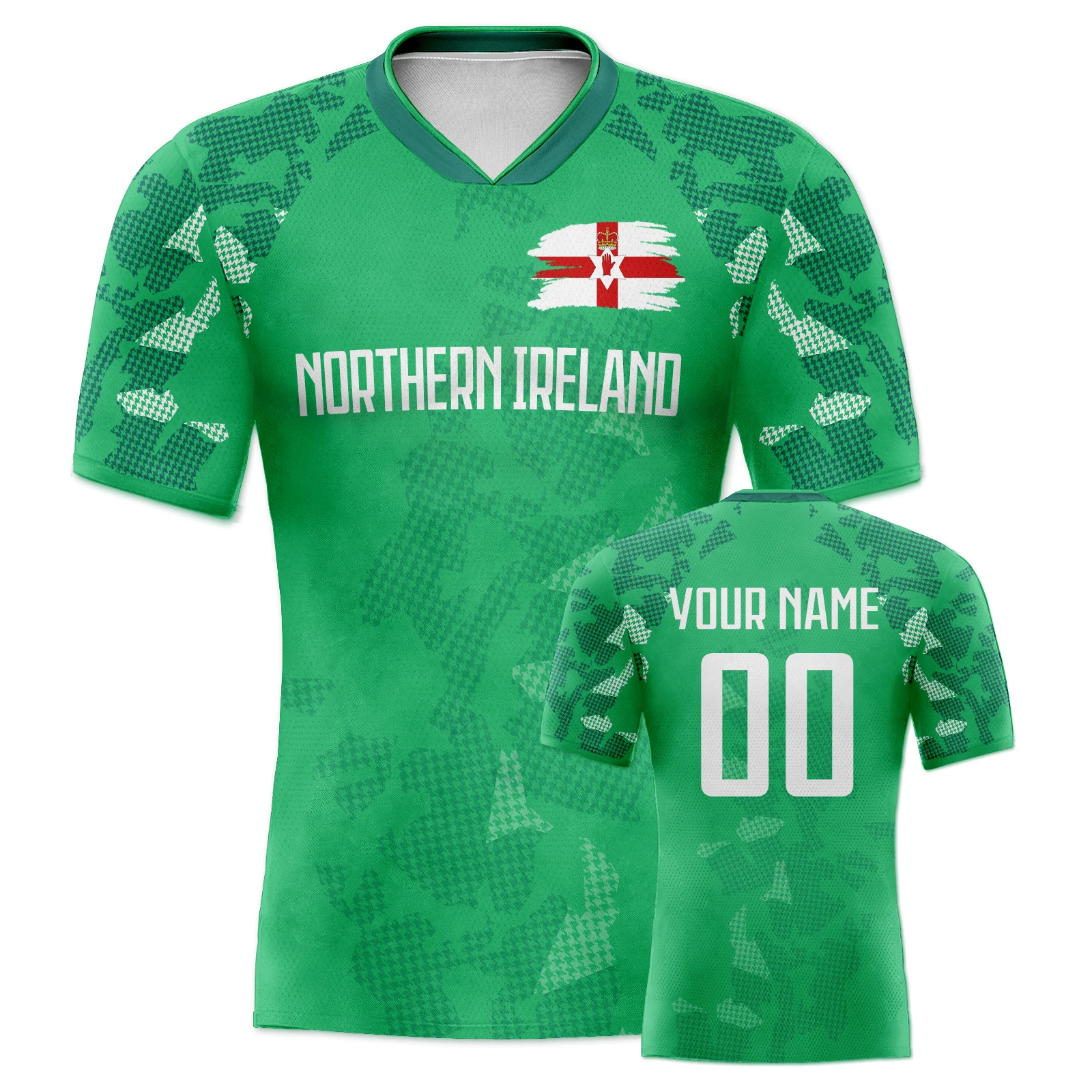 Custom Northern Ireland Soccer Jersey Personalized Name Number National Team Football Shirt Flag Design for Men Kids Women
