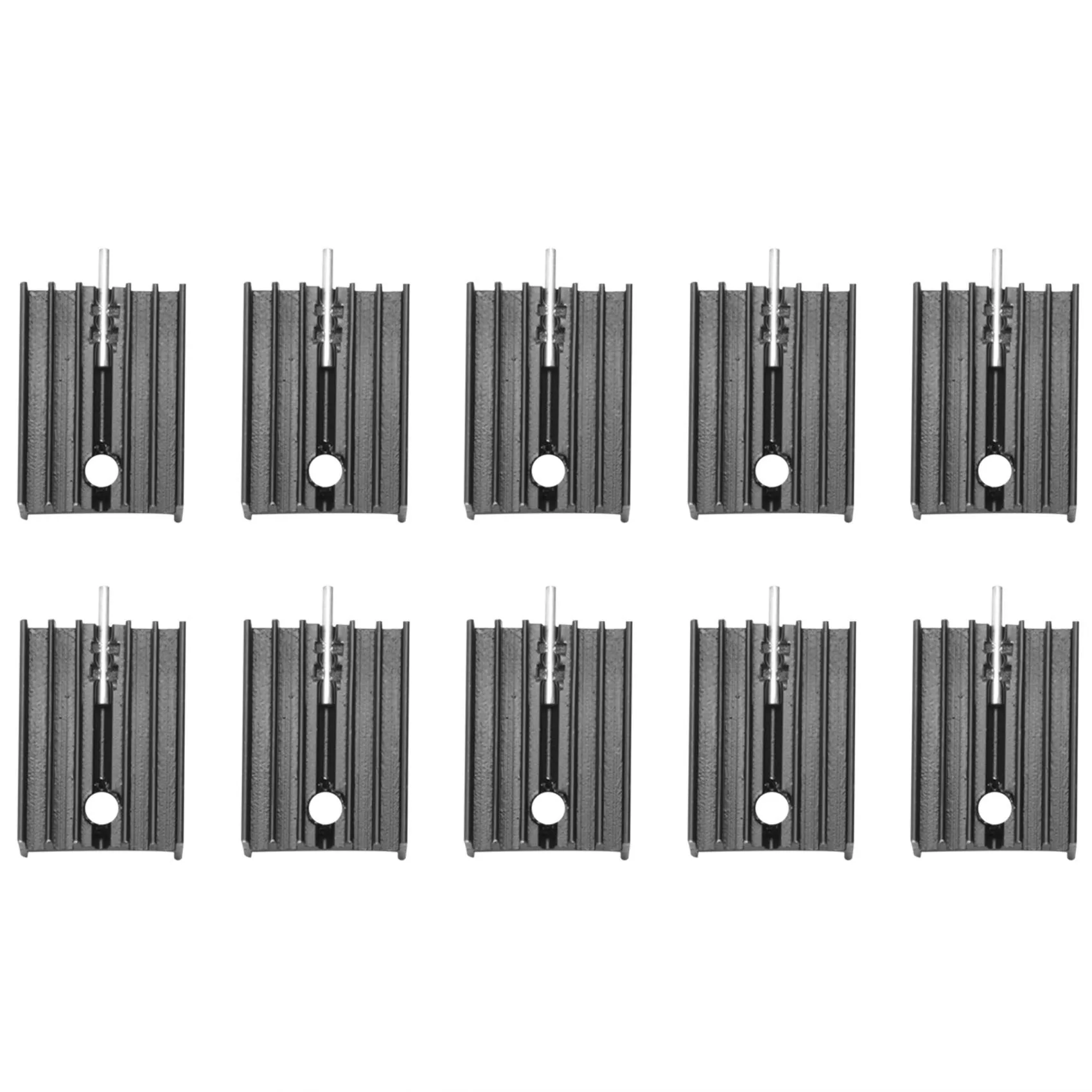 10 Pcs 21x15x11mm Black Aluminum Heat Sink for TO-220 Mosfet Transistors