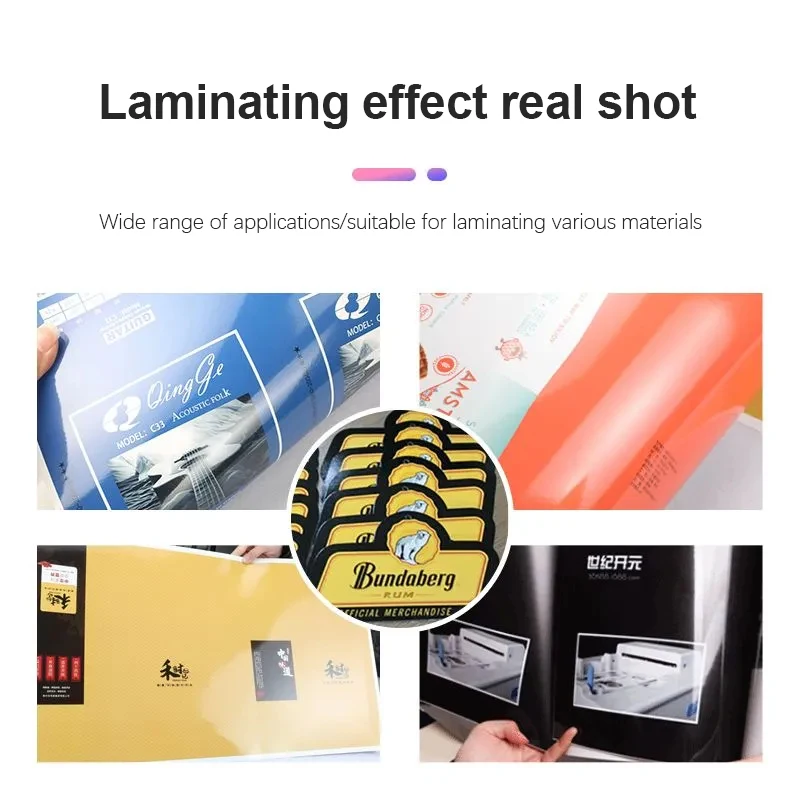 MOMOTECH L380 L386 L388 L389 Pneumatic Laminating Machine with Auto Feeding and Cutting for Commodity Processing