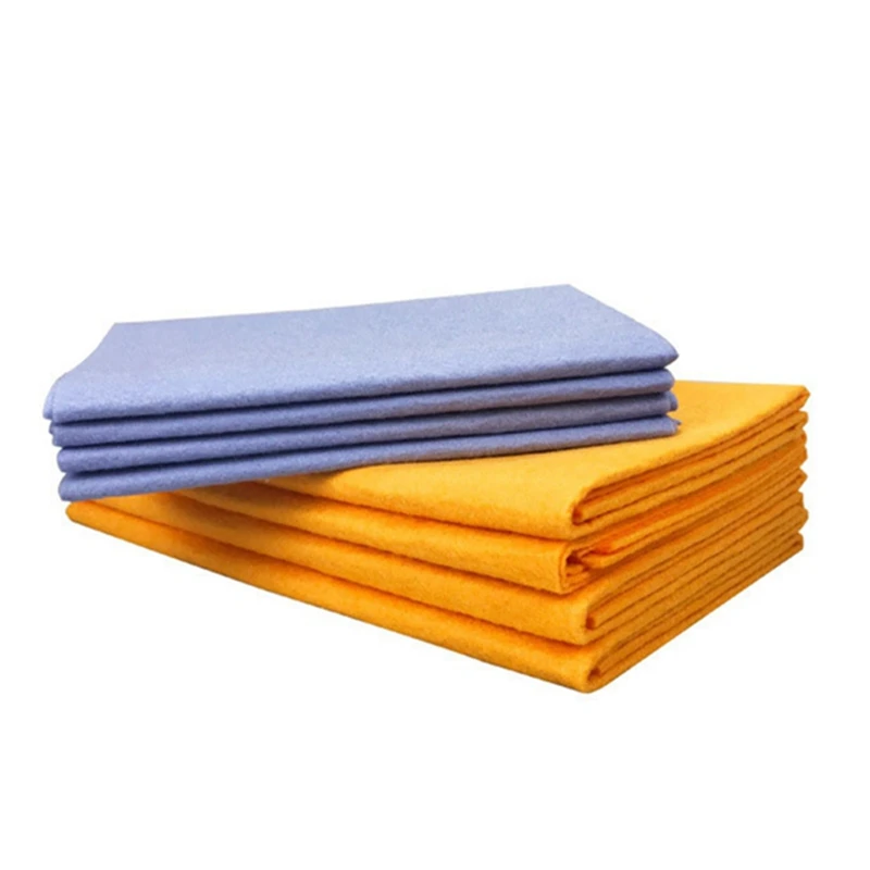 AT14 8PCS High Efficient Anti-Grease Bamboo Fiber Dish Cloth Washing Towel Absorbent Dishwashing Kitchen Cleaning Wiping Rags Sh