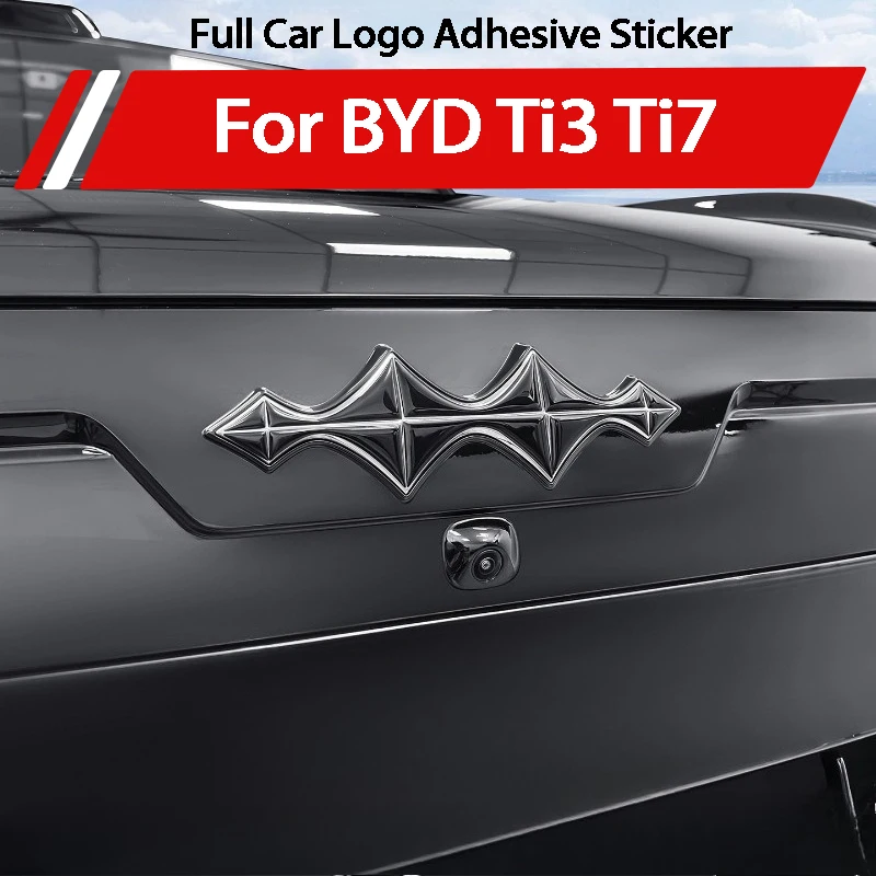Emblema Adesivo Preto para Grade Dianteira BYD Formula Leopard Titanium 7 Titanium 3 - Decoração e Acessórios Exteriores