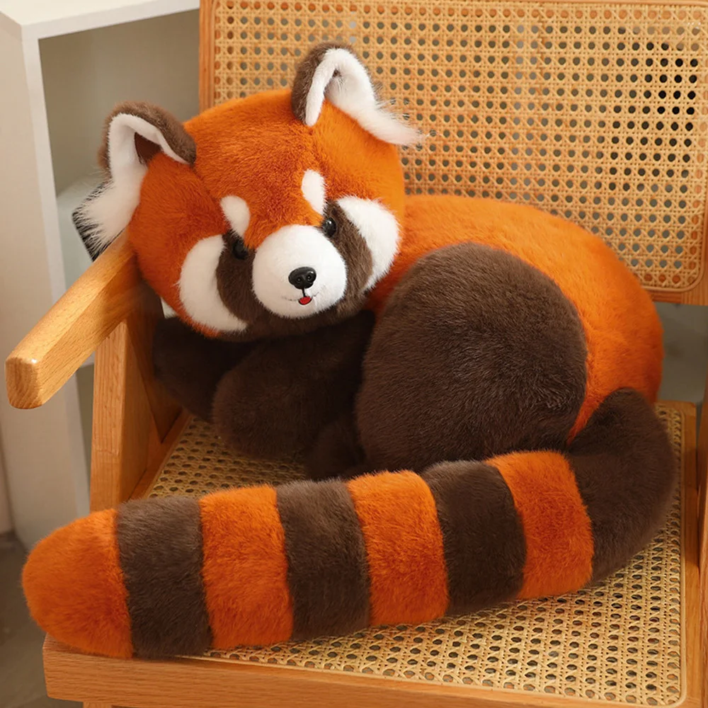 50-100cm Cute High Quality Simulated Raccoon Plush Toys Stuffed Red Panda Squishy Pillow Home Decor Boys Girls Birthday Gifts