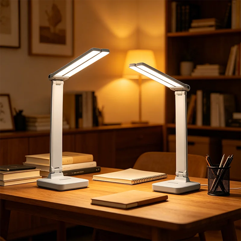 Table Light Lamp Touch Control USB Desk Lamp Foldable 3 Levels Dimmable Rechargeable Eye Protection Night Light for Home Bedroom