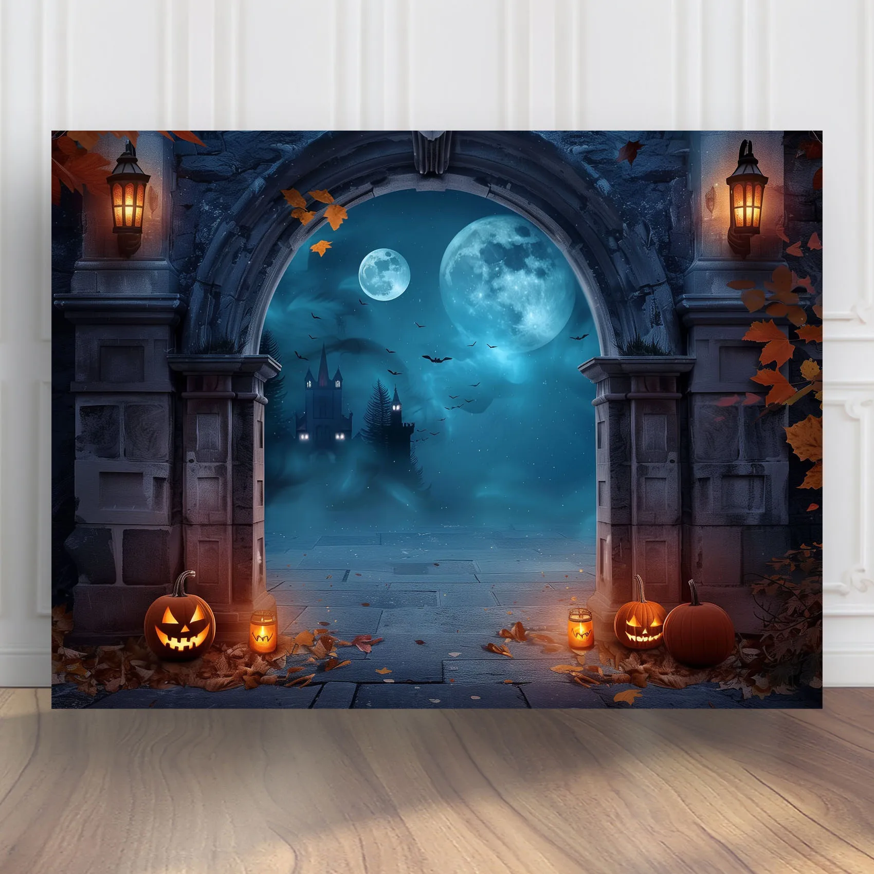 할로윈 디지털 배경 유령 배경 야간 사진 배경, 할로윈 파티 장식 소품 BG-1647