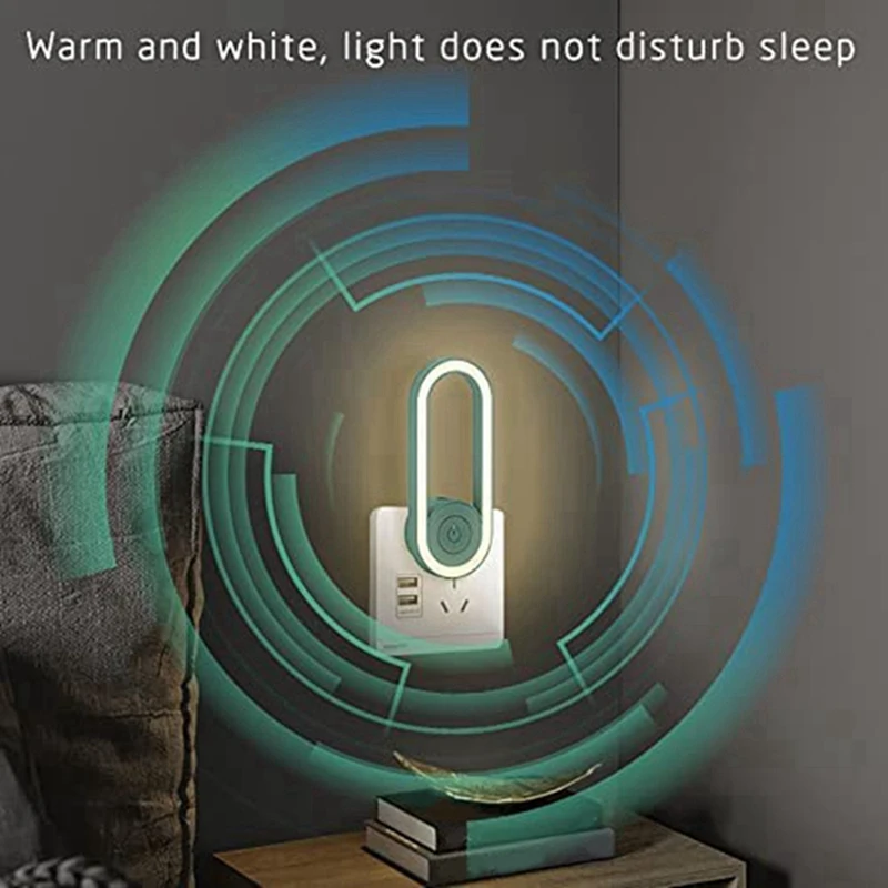 Frequency Conversion Sleeping Light With LED Sleeping Light Silent Save Humans/Pet Safe (Green) US Plug