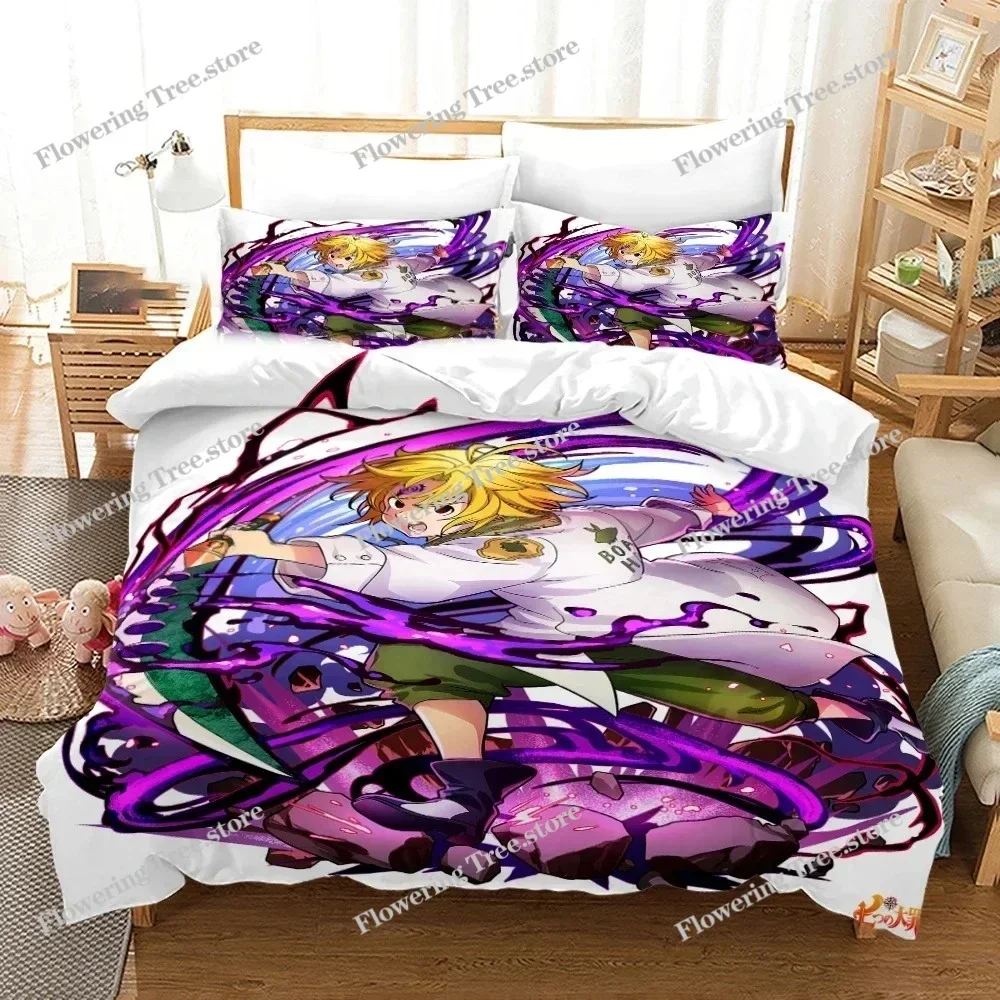 

3D Printed Seven Deadly Sins Bedding Set Anime Meliodas Duvet Cover Double Twin Full Queen King Adult Kid Bedclothes Quilt Cover