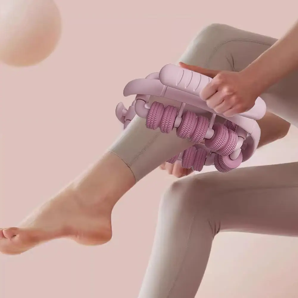 

360° Massage Roller Dual Row Leg Slimming Clamp Hand Massager Simulator For Waist Leg Arm Buttocks Muscle Relaxation Health G9B1