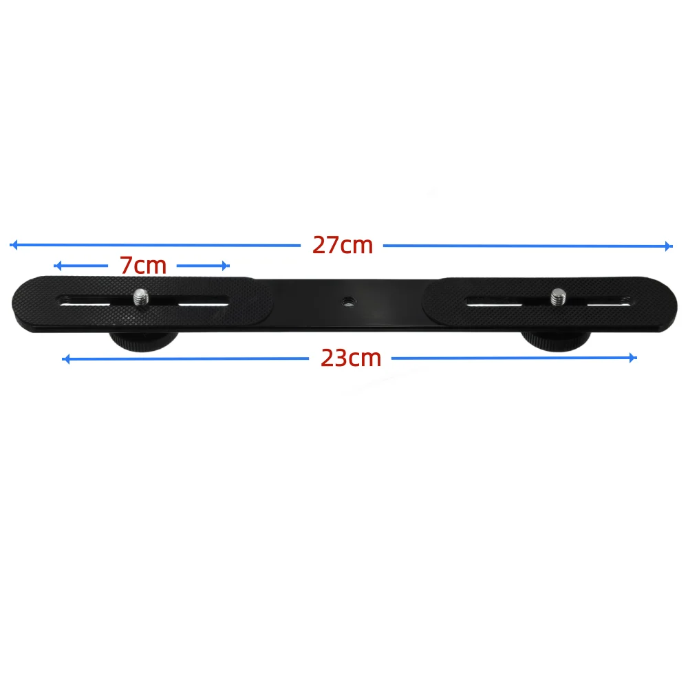 Dual Flash Bracket 1/4'' Screw Hot Shoe Bracket Mount Holder for Tripod Stand DSLR Camera LED Light Flash Light Microphone image 2