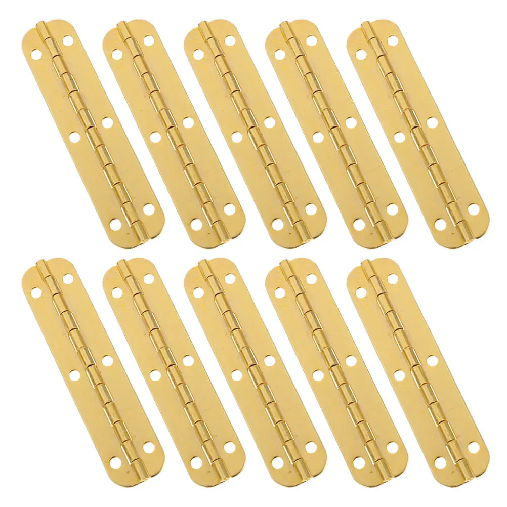 

10pcs Piano Hinge Mini Iron Hinges for Wood DIY 180 Degree Folding Door Small Furniture Heavy Duty Hardware