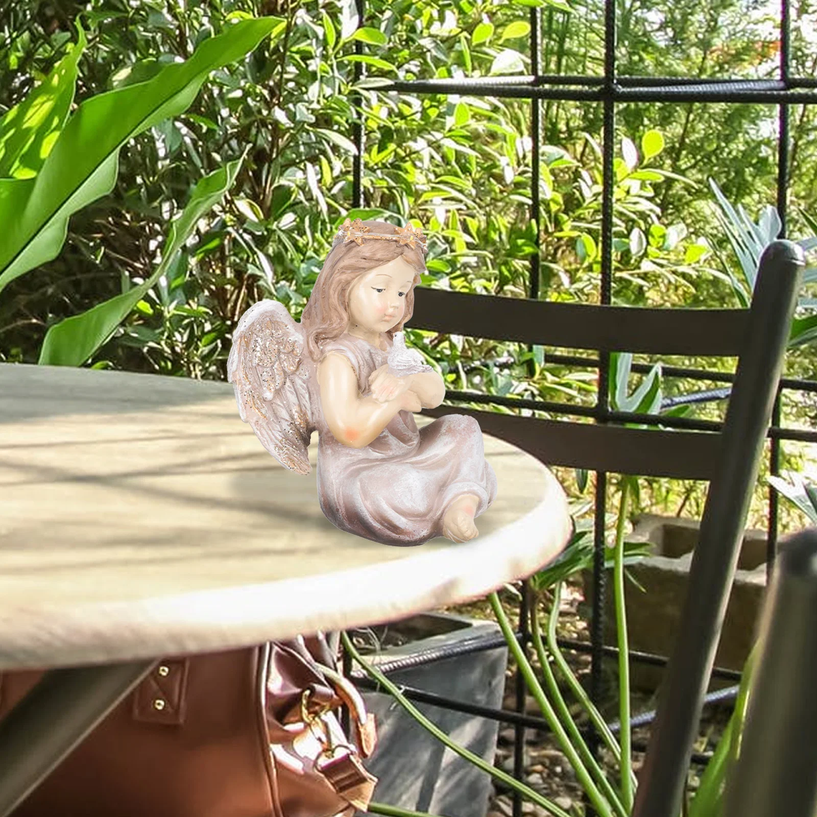 

Decorations Vintage Angel Ornament Figurine Outdoor Garden Ornaments Carved Cherub Angels Courtyard Statue Miniature