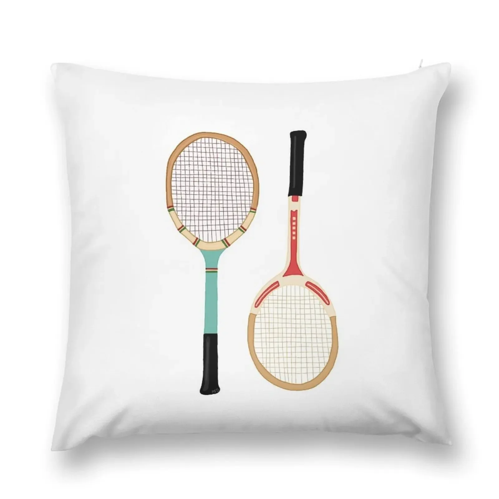 

Vintage Tennis Rackets Throw Pillow Cushion Child Pillowcases For Pillows pillow