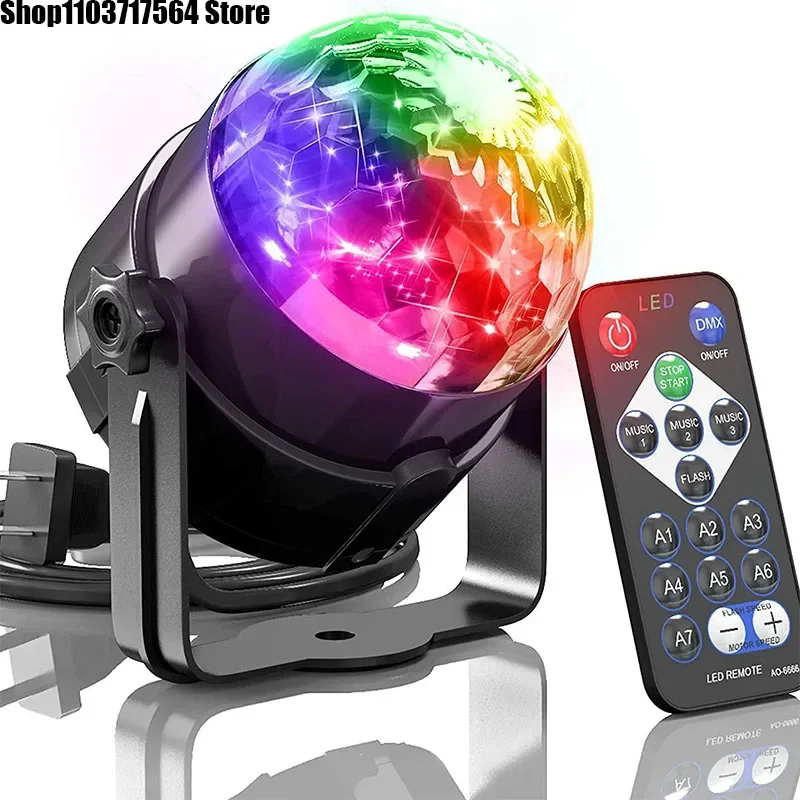 Lámpara de proyector de estrellas alimentada por Usb, BOLA MÁGICA giratoria colorida, lámpara de ambiente para coche, KTV, Bar, Disco, DJ, fiesta, luz de escenario