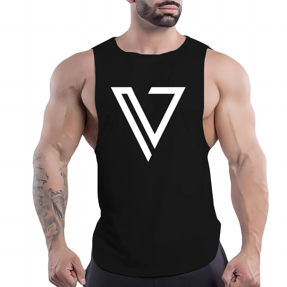 

Four Seasons New Men Casual Street Basketball Sleeveless Vest Style Top Summer Men'S Crewneck Comfortable Breathable Quick Dry