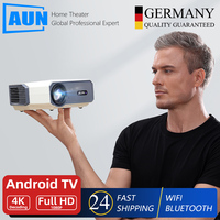 AUN A004 Pro LED Projector Full HD Home Cinema WIFI Android VideoProjector Electric Focus 3D MINI Theater 1080P 4K Movie Decode