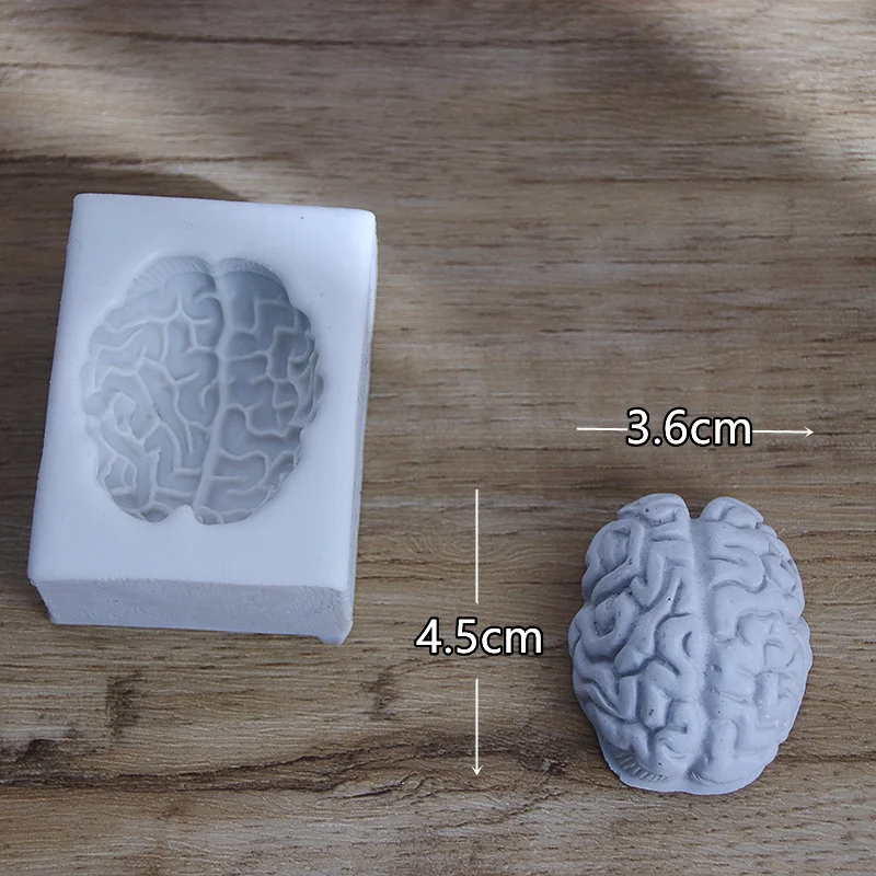 Halloween Mini 3D Heart Brain Silicone Mold Fondant Chocolate Moulds DIY Pastry Cake Decoration Baking Tools Cupcake Topper