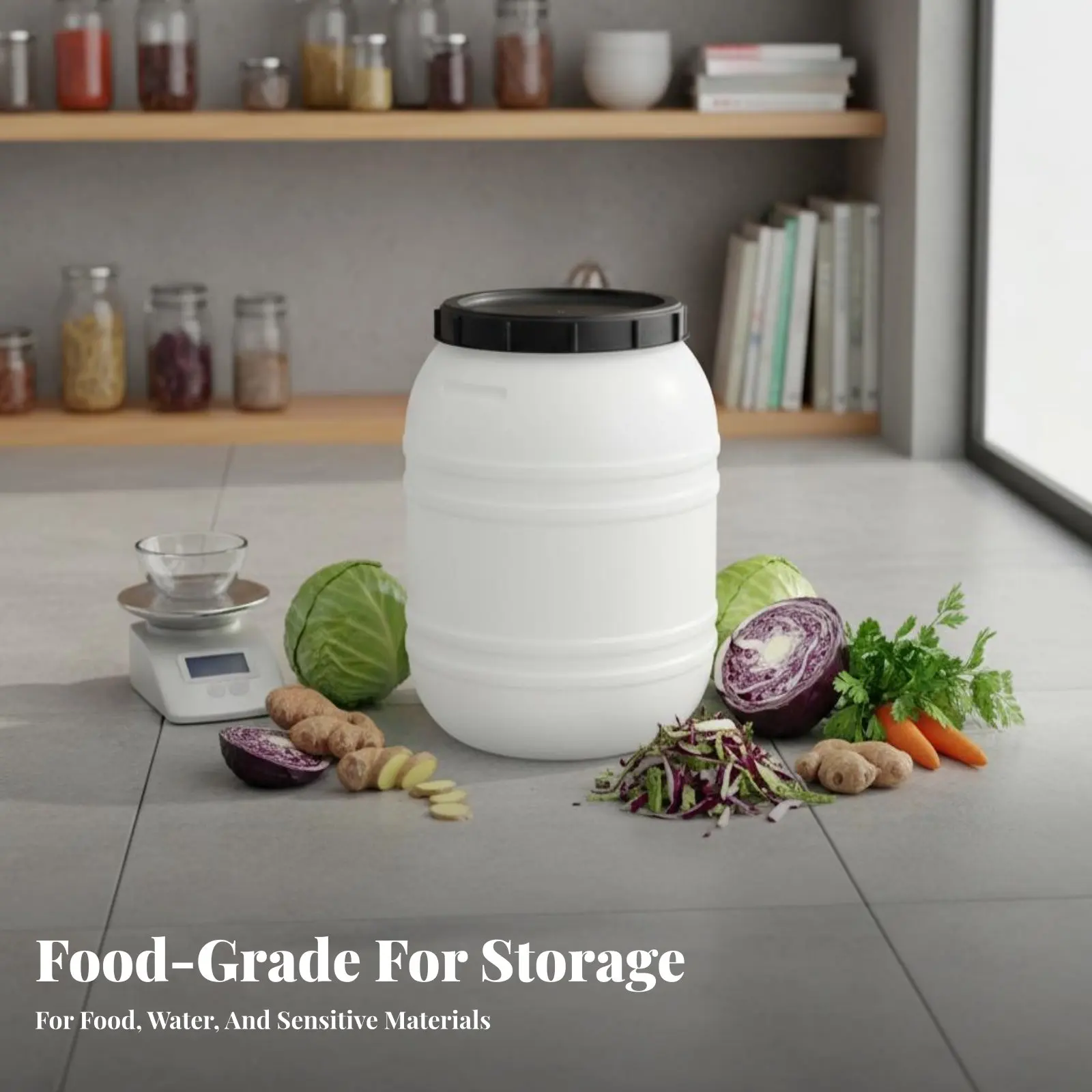 ถังพลาสติกเกรดอาหาร ฝาปิดสนิท - Food Storage With Lids บทวิจารณ์และราคา