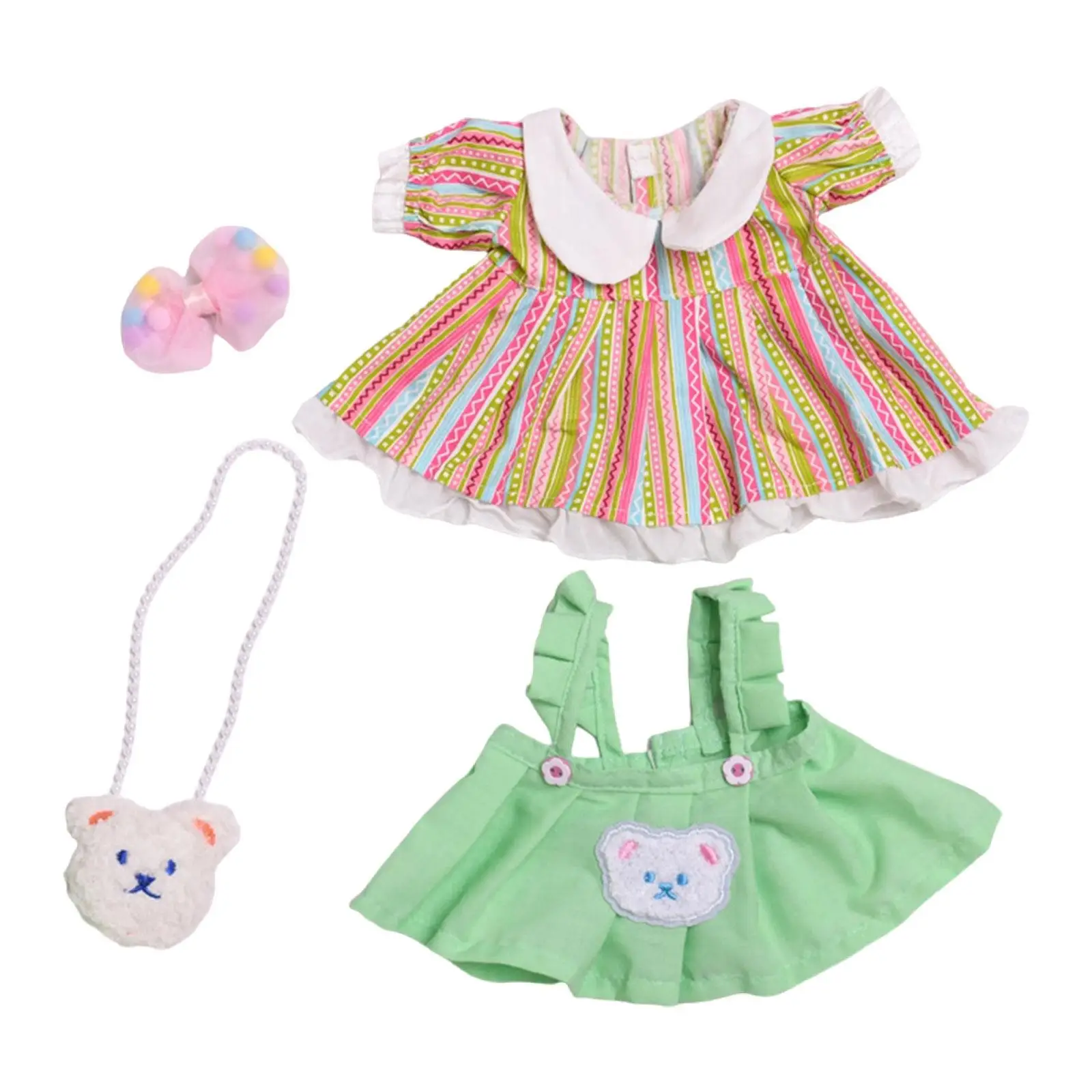 Plush Doll Dress Make Your Own Dolls Educational Clothing, DIY Outfit Dress up for 38cm Dolls Hands on Flexibility