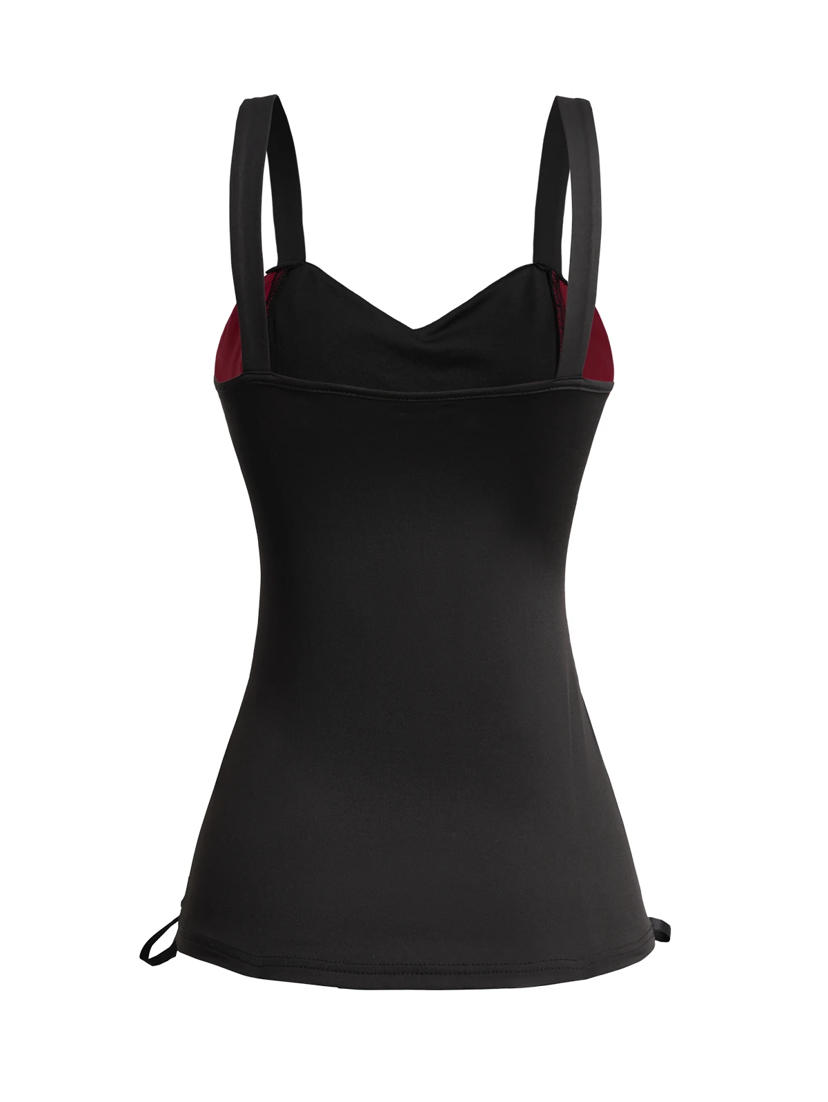 Dressfo 2024 New Womens Bandage Tank Top Women Vintage Corset Colorblock Front Cami Top Black Y2k Clothes Tops