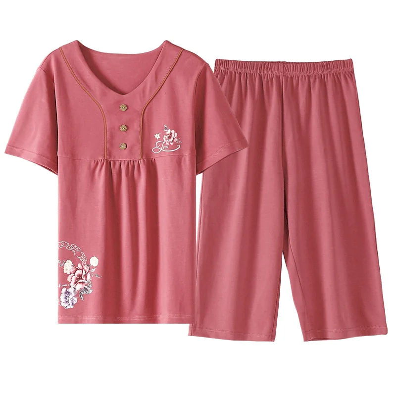 

Two Pieces Pajamas Set Large Size Sleepwear Women Fashion Home Clothes Ladies Pants And Tops Pijamas Set Loungewear