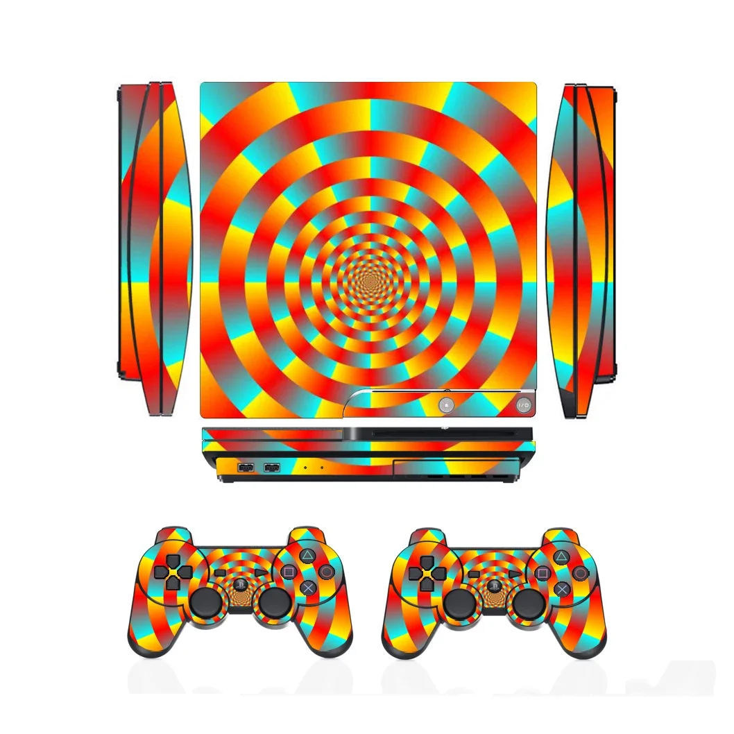 3005 Vinyl Skin Sticker Protector for Sony PS3 Slim PlayStation 3 Slim and 2 controller skins Stickers